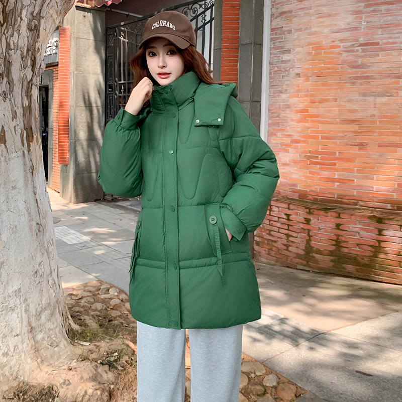 2025 chaqueta de algodón holgada coreana, chaqueta de algodón de invierno, chaqueta de algodón caliente, chaqueta de algodón de pluma, ocio, versátil