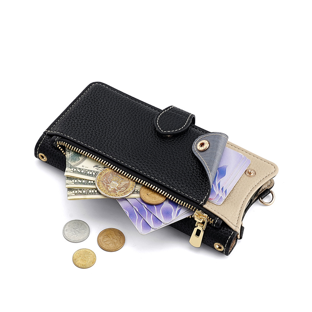 iPhone Air フリップカバー携帯電話ケース、Apple 16、15 Pro、リストストラップ付き、12 ショルダー携帯電話ケース、13 に適用