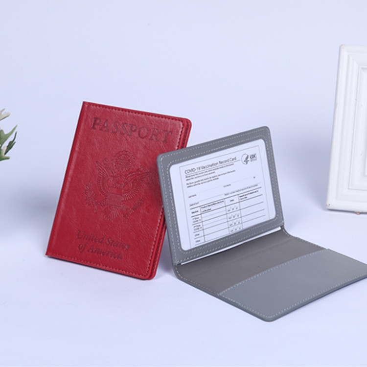 En stock envío gratuito cubierta de pasaporte americano multi-funcional bolsa de pasaporte cubierta de la Tarjeta de pasaporte caja de cuero de almacenamiento integrado pasaporte