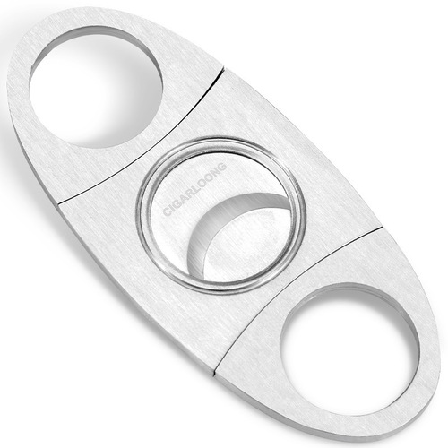 Wholesale factory stainless steel cigar cutter, Cuba cigar knife, minimalist cigar scissors, Shuanglóng cigar cutter