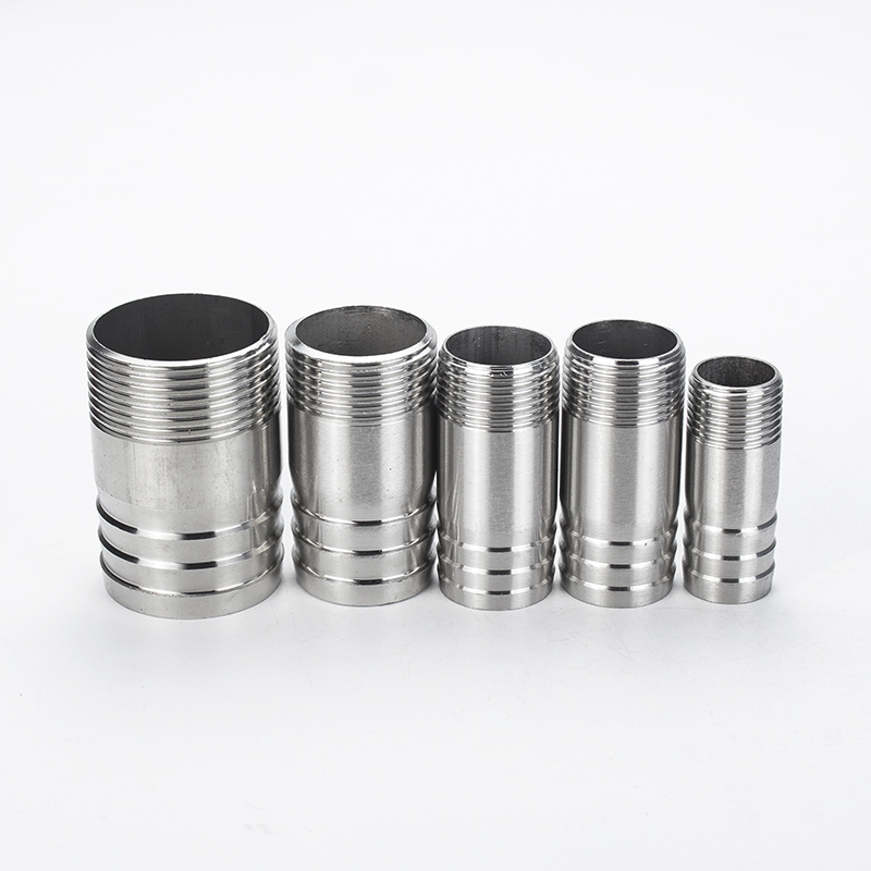 316L304 acero inoxidable tubo redondo tornillo conector de tubería de piel cabeza de torre de hilo macho 46 1 pulgada