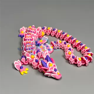 3D打印饼干龙关节可活动玩具创意网红圣诞摆件樱花龙跨境