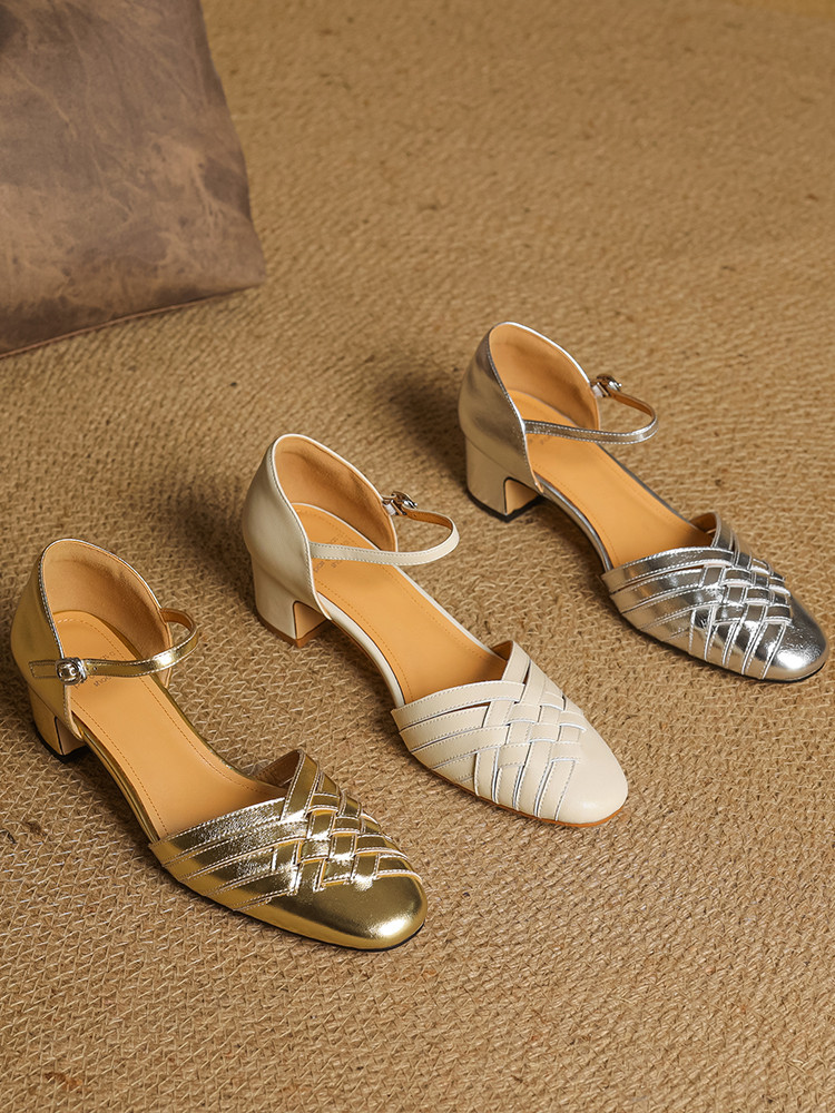 CHIKO Cardea Round Toe Block Heels Pumps Shoes