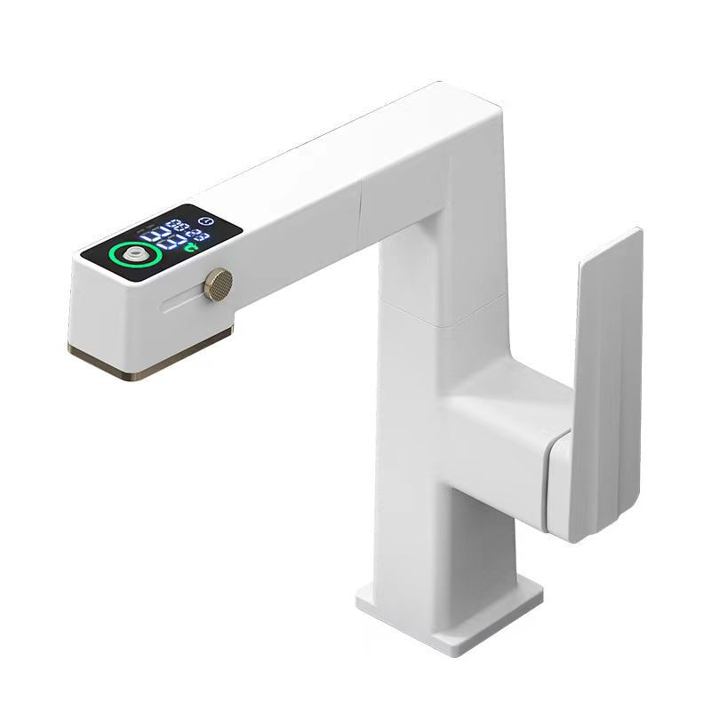 Pantalla digital de elevación blanca con chorro de agua