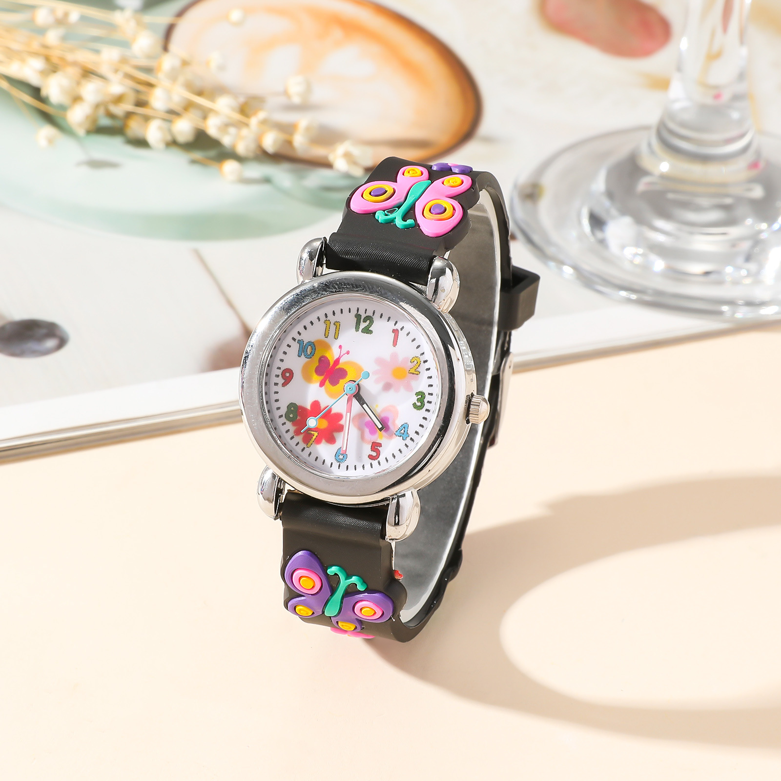 Cute Butterfly Buckle Quartz Kids Watches display picture 5