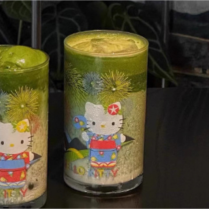 可爱猫玻璃杯卡通高颜值冷饮果汁牛奶咖啡喝水杯子|undefined