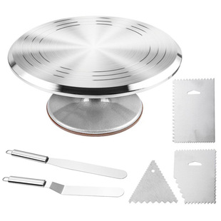 Xiyin same aluminum alloy decorating table cake turntable 10-inch 12-inch cake turntable Golden bottom support Decorating turntable