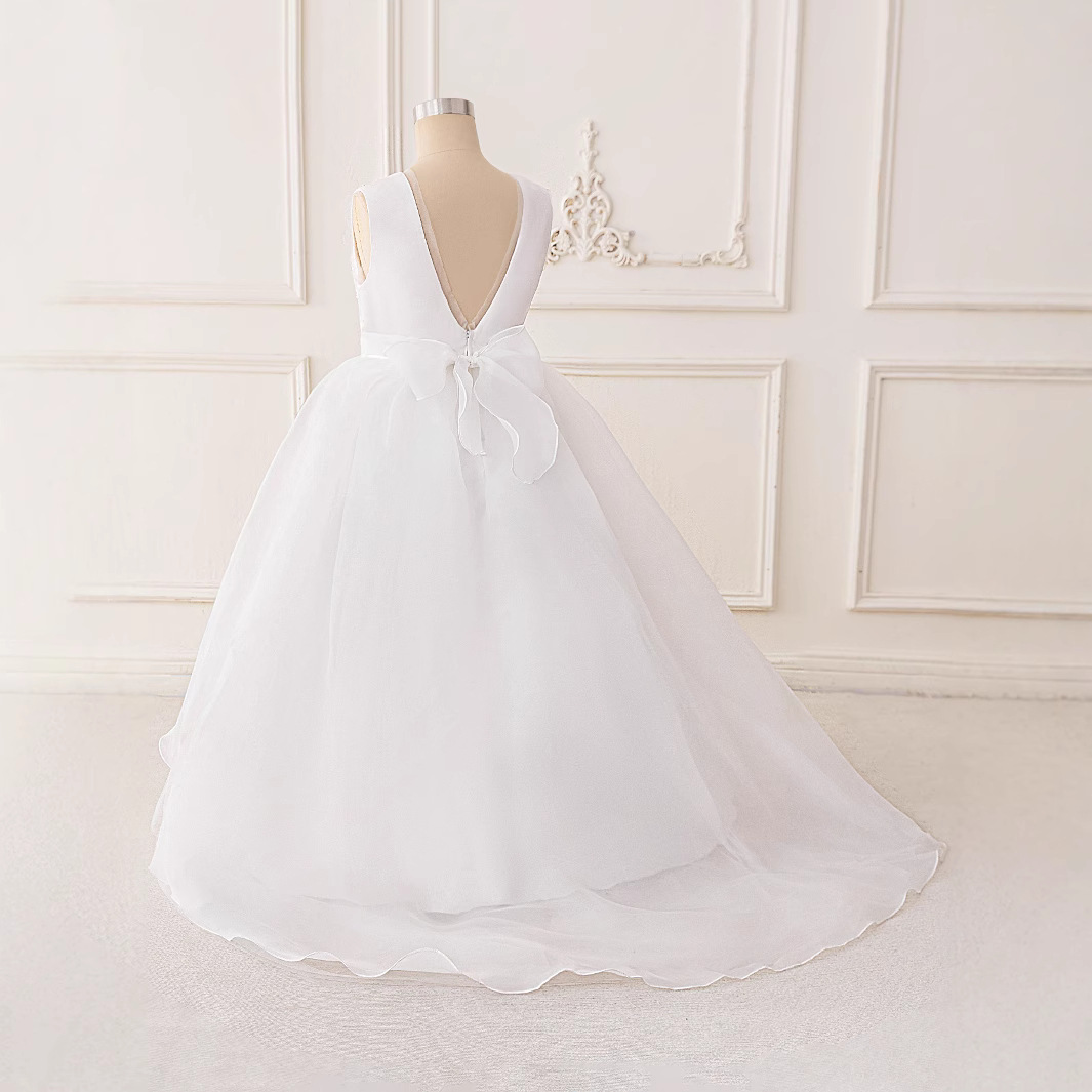 2025 nuevos vestidos para niños, vestidos de princesa, vestidos de fiesta de niña de flores de tela forjada de moda, vestidos de noche de un año para bebés