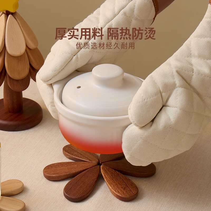 Alta sensación de árbol de Navidad almohadilla de aislamiento térmico decoración de mesa creativa un árbol de madera sólida antifalpa plegable almohadilla de tazas y platos