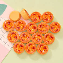 仿真食玩蛋挞 diy奶油胶手机壳钥匙扣发夹材料娃娃屋摆件树脂饰品