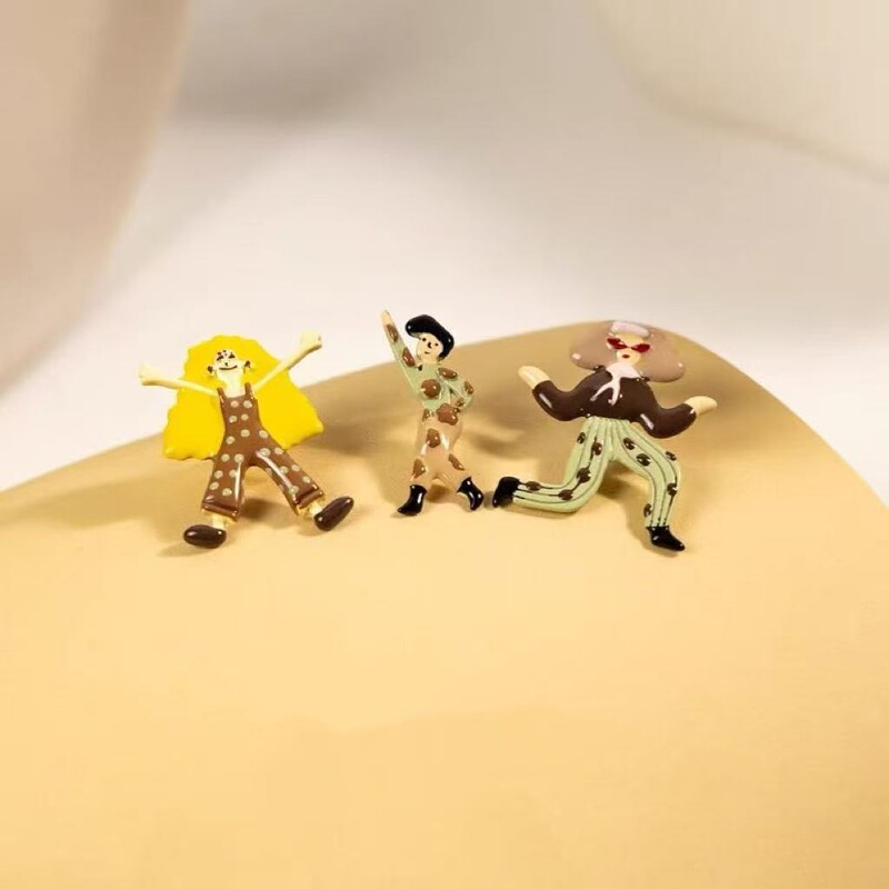 Japanese-Style Cartoon Character Humorous Quirky Abstract Style Cute New Personality Versatile Niche Design Stud Earrings for Women Japanese-Style Cartoon Character Humorous Quirky Abstract Style Cute New Personality Versatile Niche Design Stud Earrings for Women