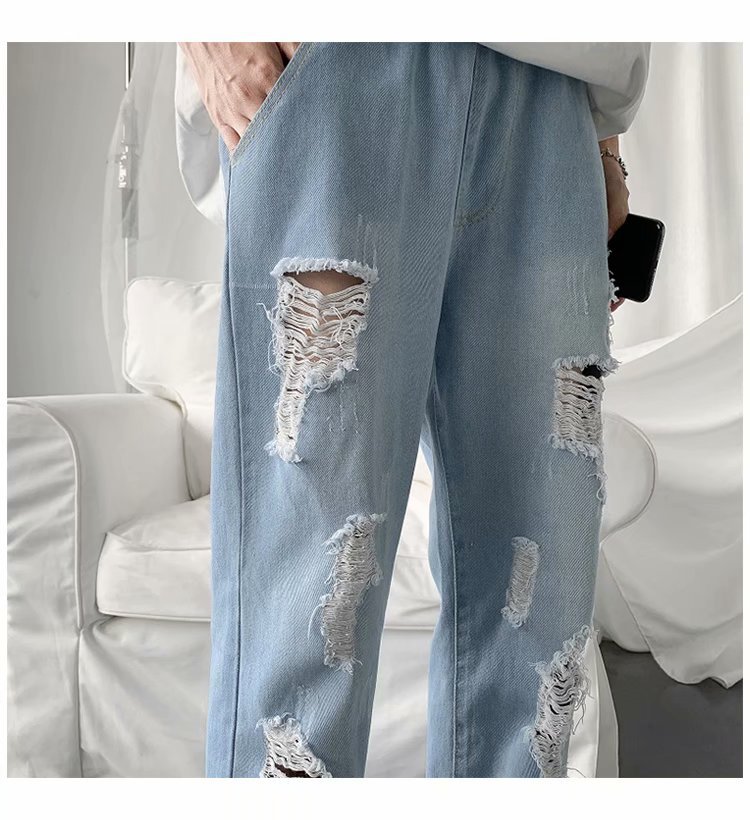 大弟批发-批24 D98破洞牛仔裤 S-5XL