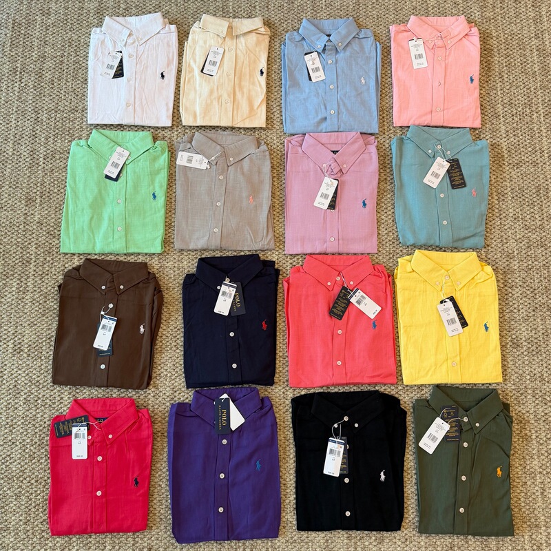 2025 High-Quality/RL Ralph Classic Pony Unisex Linen Classic Shirt 2025 High-Quality/RL Ralph Classic Pony Unisex Linen Classic Shirt