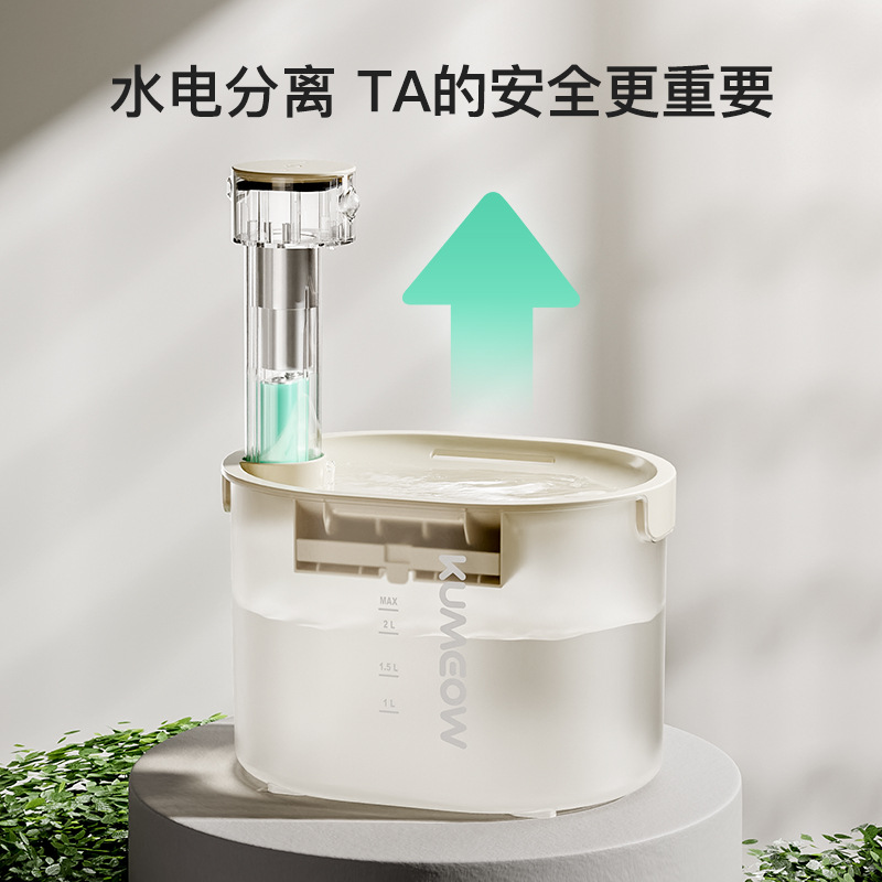 Dispensador de agua para mascotas Dispensador de agua para perros y gatos Inalámbrico inteligente sin enchufar Filtro de circulación automático Alimentador de agua al por mayor