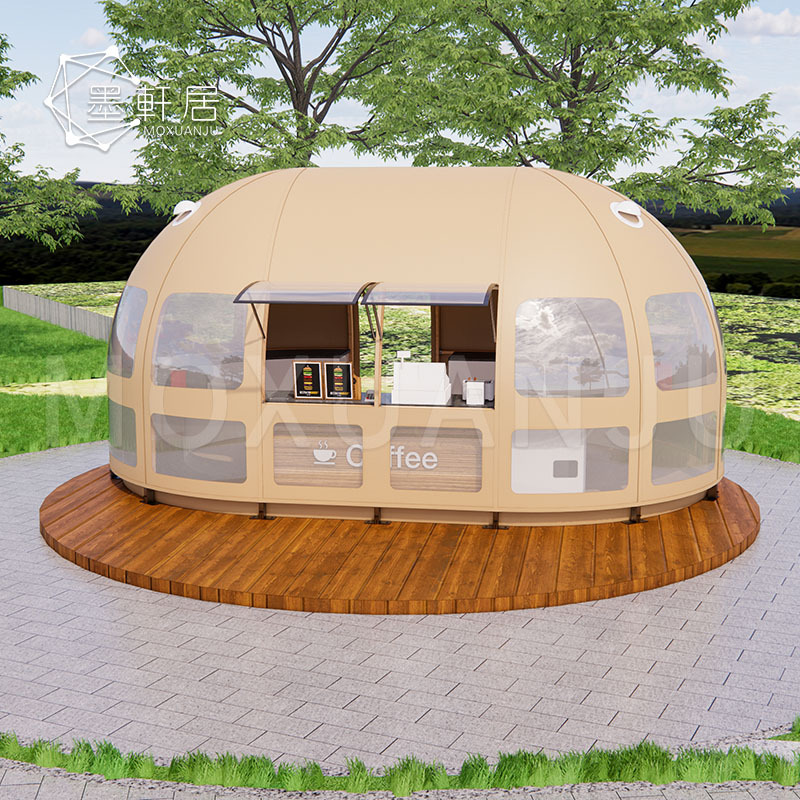 户外特色咖啡店野奢露营酒店帐篷椭球形活动篷房快速搭建墨轩居