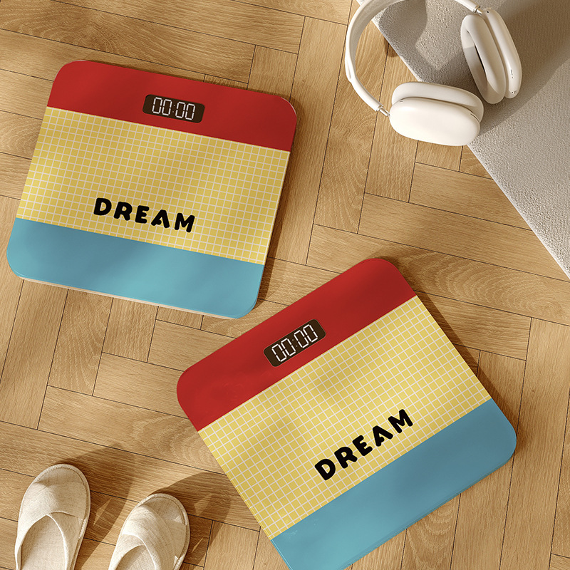 Red, yellow and blue dreamland electronic scale-square rechargeable model
