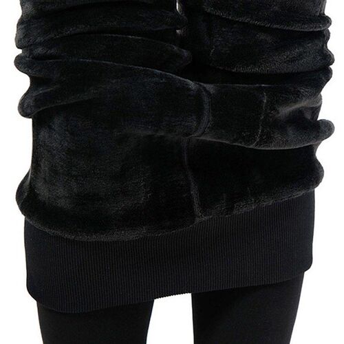 Women's Thermal Fleece Lined Thick Winter Leggings Ultra Thick Elastic Slimming Heavy Warm One-Piece Pants