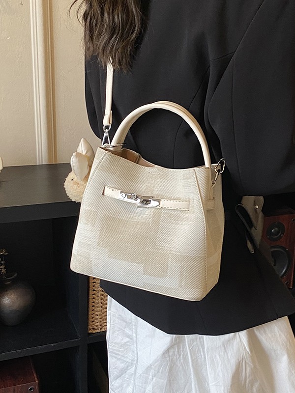 Comercio exterior transfronterizo coreano simple nicho de diseño de moda bolso de cubo para mujeres 2026 nuevo tipo de mujer mochila de hombro