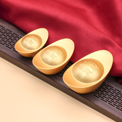 黃銅元寶實心沙金銅工藝品擺件仿金開業義烏廠家批發支持一件代發