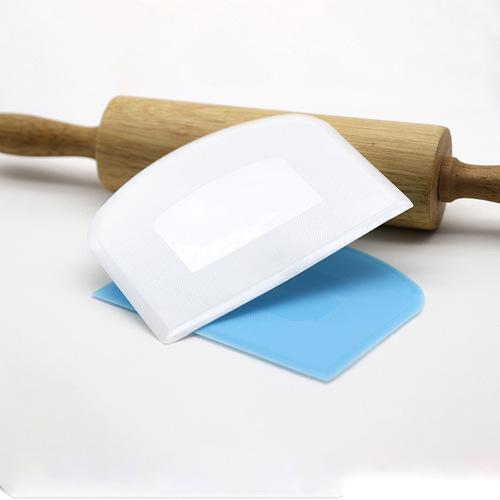 Plastic PE Soft Scraper Dough Scraper Cake Scraper Noodle Scraper Semi-Circular Trapezoid Dough Scraper Baking Tool Home Use