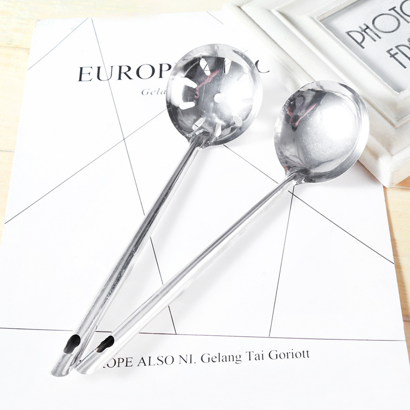 Stainless Steel Soup Shell Soup Spoon Colander Kitchenware Supplies Tableware Hot Pot Spoon Kitchen Utensils Cooking Hanging Handle Wholesale Stainless Steel Soup Shell Soup Spoon Colander Kitchenware Supplies Tableware Hot Pot Spoon Kitchen Utensils Cooking Hanging Handle Wholesale