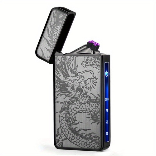 DAE factory wholesale pipe cigar USB rechargeable lighter personalized double arc metal double plated lighter