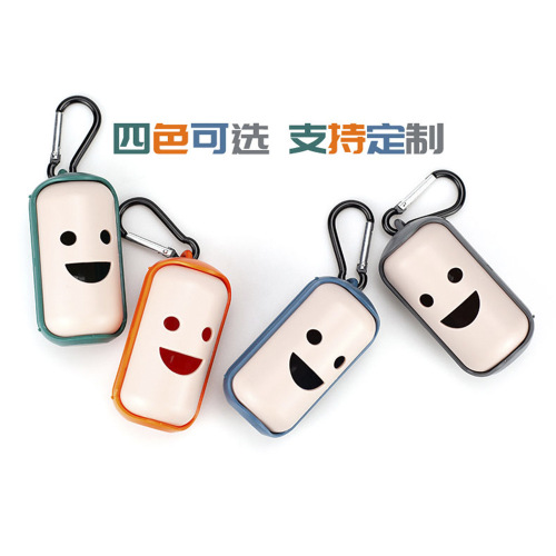 Pet Dispenser Garbage Bag Set Cat and Dog Supplies Biodegradable Environmentally Friendly Poop Bag Smiley Face Dispenser