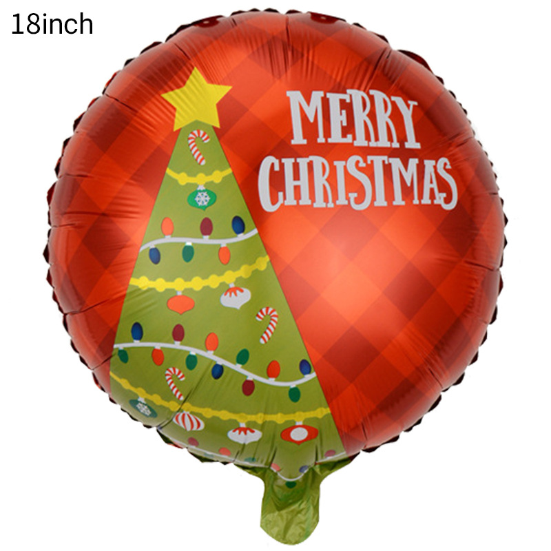 18 pulgadas película de aluminio bola bola globo de Navidad dibujos animados tema de hielo y nieve fiesta noche de Navidad papel de aluminio globo decoración
