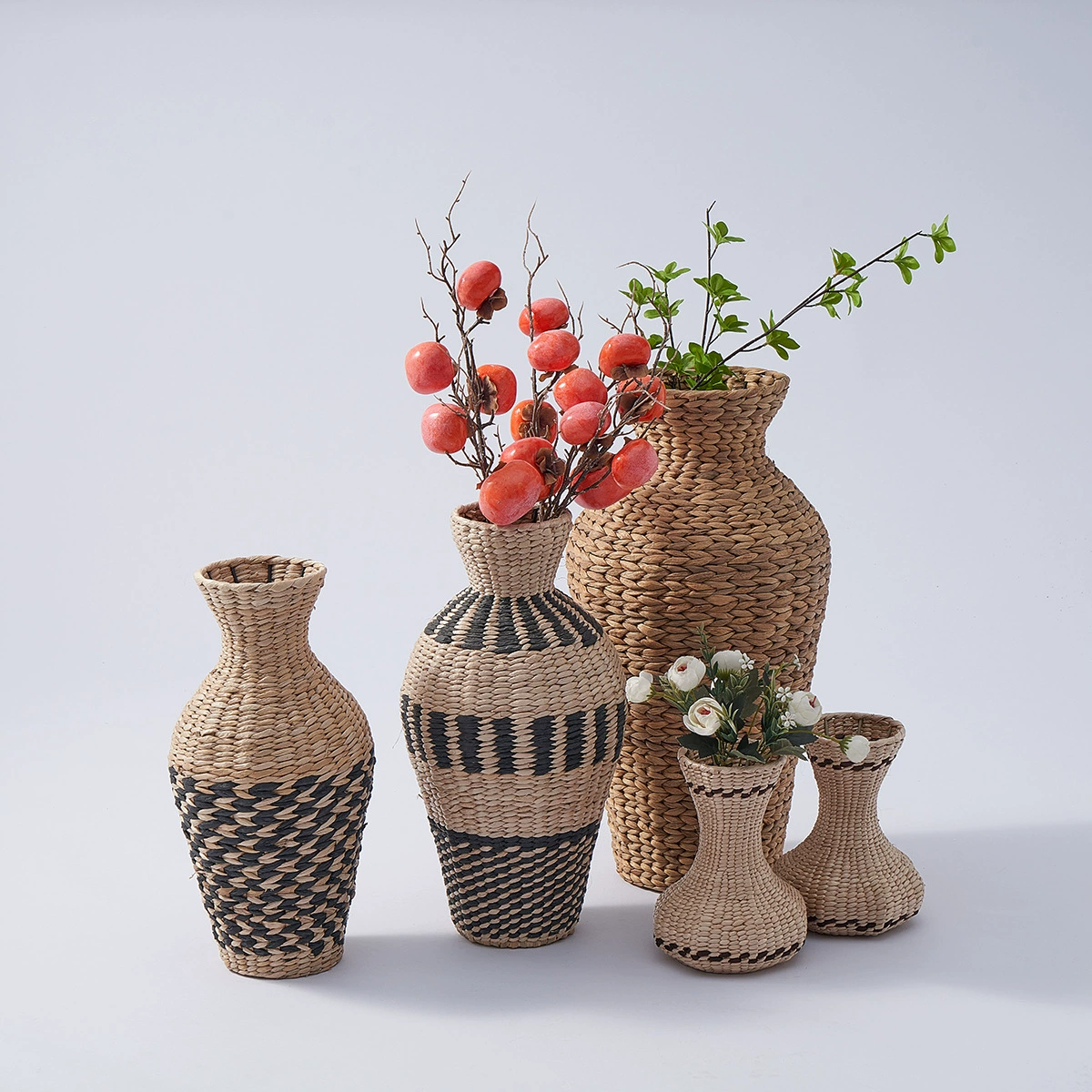 Новая гостиная с соломенной вазой от пола до потолка ретро имитация цветочных цветов