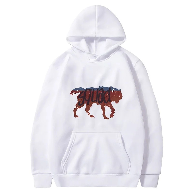 2025 divertido retro lobo escuadrón hombre sudadera sudadera Awesome lobo estudiante de secundaria salvaje estudiante