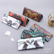 眼镜盒 动物头像三角折叠眼镜盒 抗压太阳镜盒个性墨镜盒可印LOGO