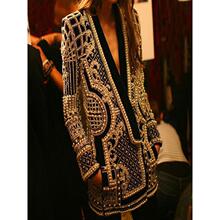 P 54516 Beaded print blazer ����ӡ����װ���׿羳����ͨ��