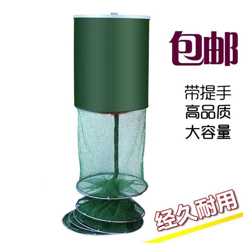 批發漁具不鏽鋼圈魚護 萬向塗膠黑坑漁護 台釣魚網兜垂釣用品漁具