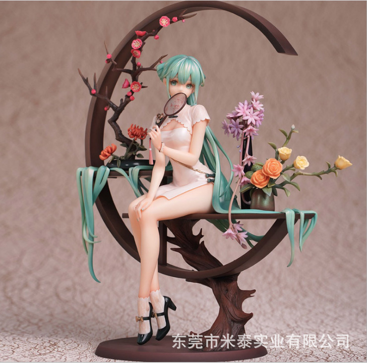 Mid-Autumn Festival cheongsam Shaohua Hatsune Miku Garage Kit Deep sea girl Miku Back to Basics plan Initial sound racing clay