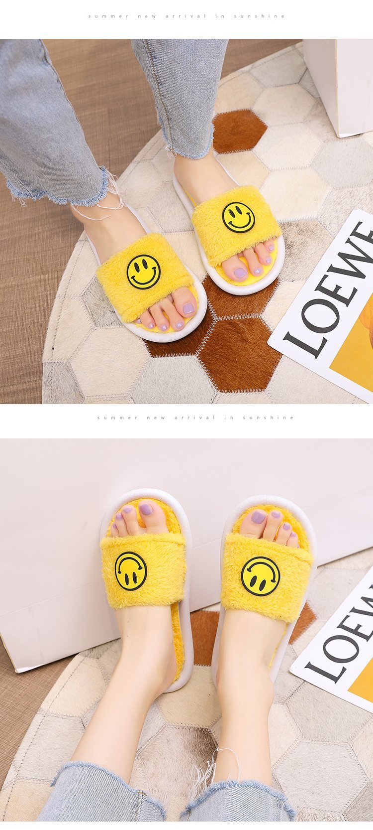 plus velvet non-slip soft bottom slippers NSPE21978