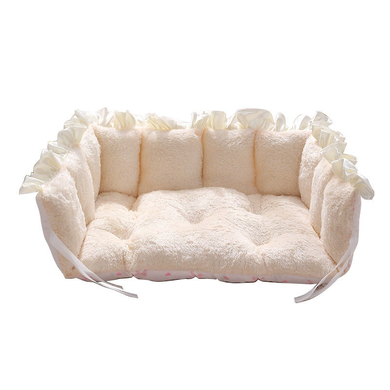 Зимняя утолщенная клетка для кошек на флисовой подкладке, клетка для кошек, теплая кровать для кошек, ремень, который можно закрепить ковриком для домашних животных.