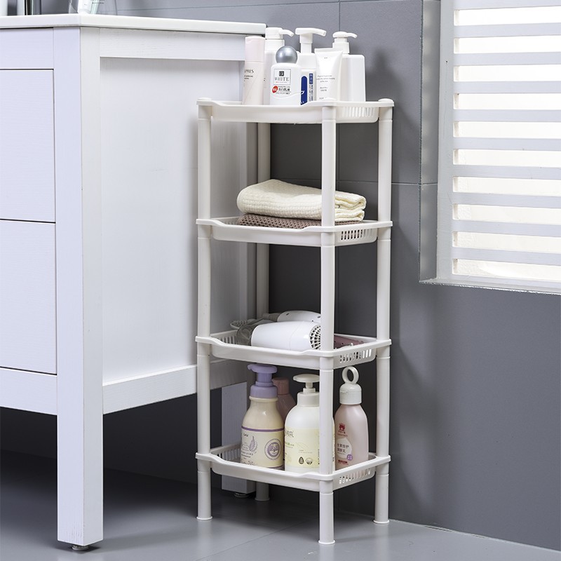 Carefully Selected Creative Household Bathroom Square Storage Rack Floor-Standing Plastic Shelf Washbasin Rack Multi-Layer Storage Rack