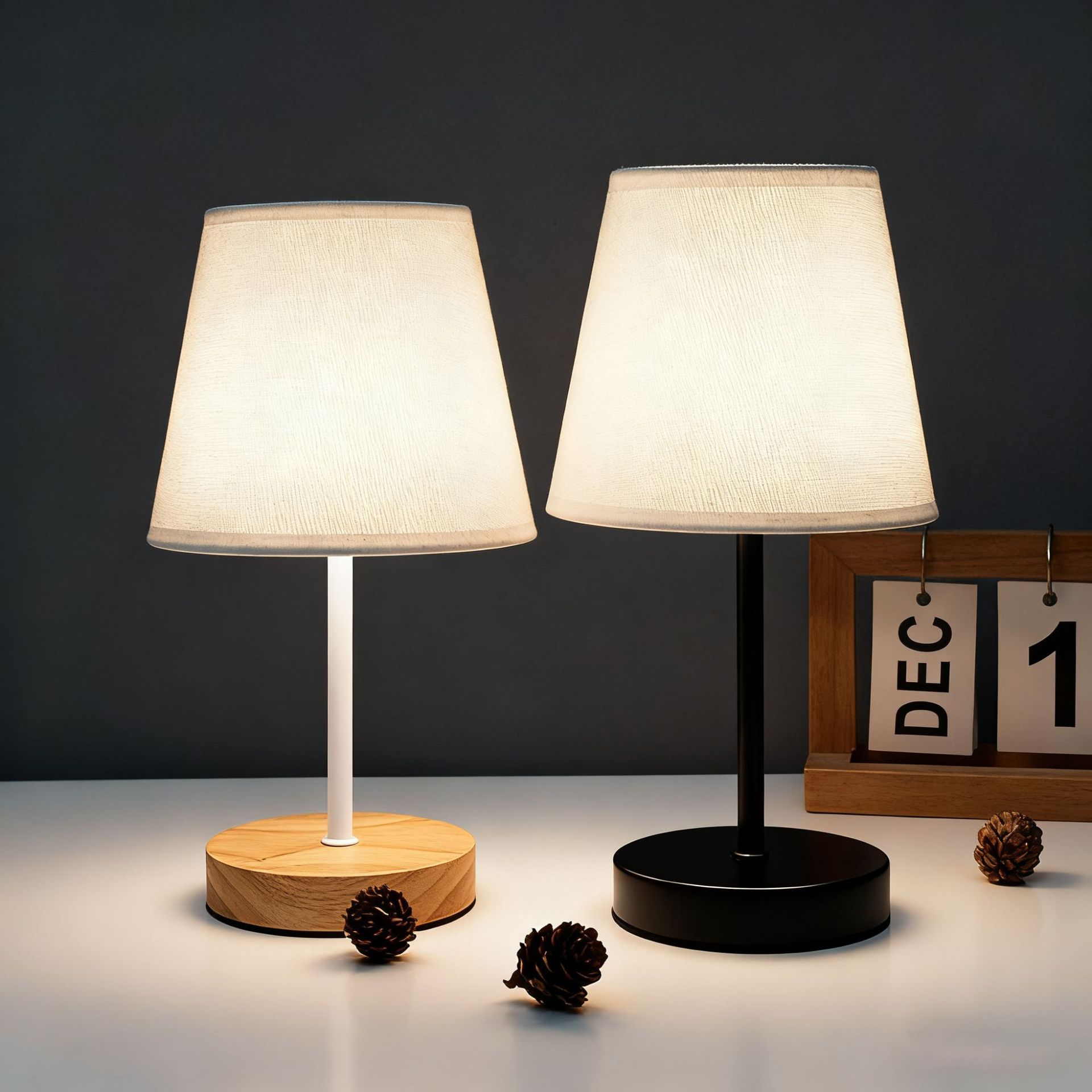 实木布艺USB小台灯卧室床头灯书房民宿舍led小夜灯创意氛围灯装饰