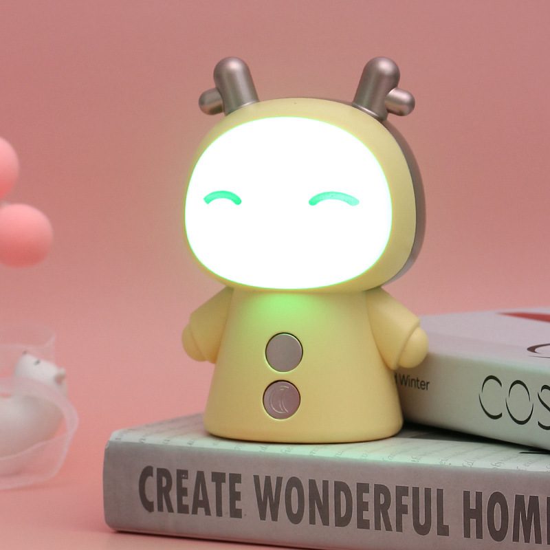 Transfronterizo de la exportación USB lámpara de mesa de dibujos animados LED recargable aprendizaje protección ocular lámpara de mesa estudiante dormitorio lectura lámpara de noche Luz