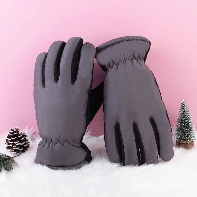 Invierno de los hombres y de las mujeres engrosadas de lana forrada a prueba de viento montar a prueba de agua de nuevo caliente pantalla táctil motocicleta guantes de algodón resistentes al desgaste de invierno