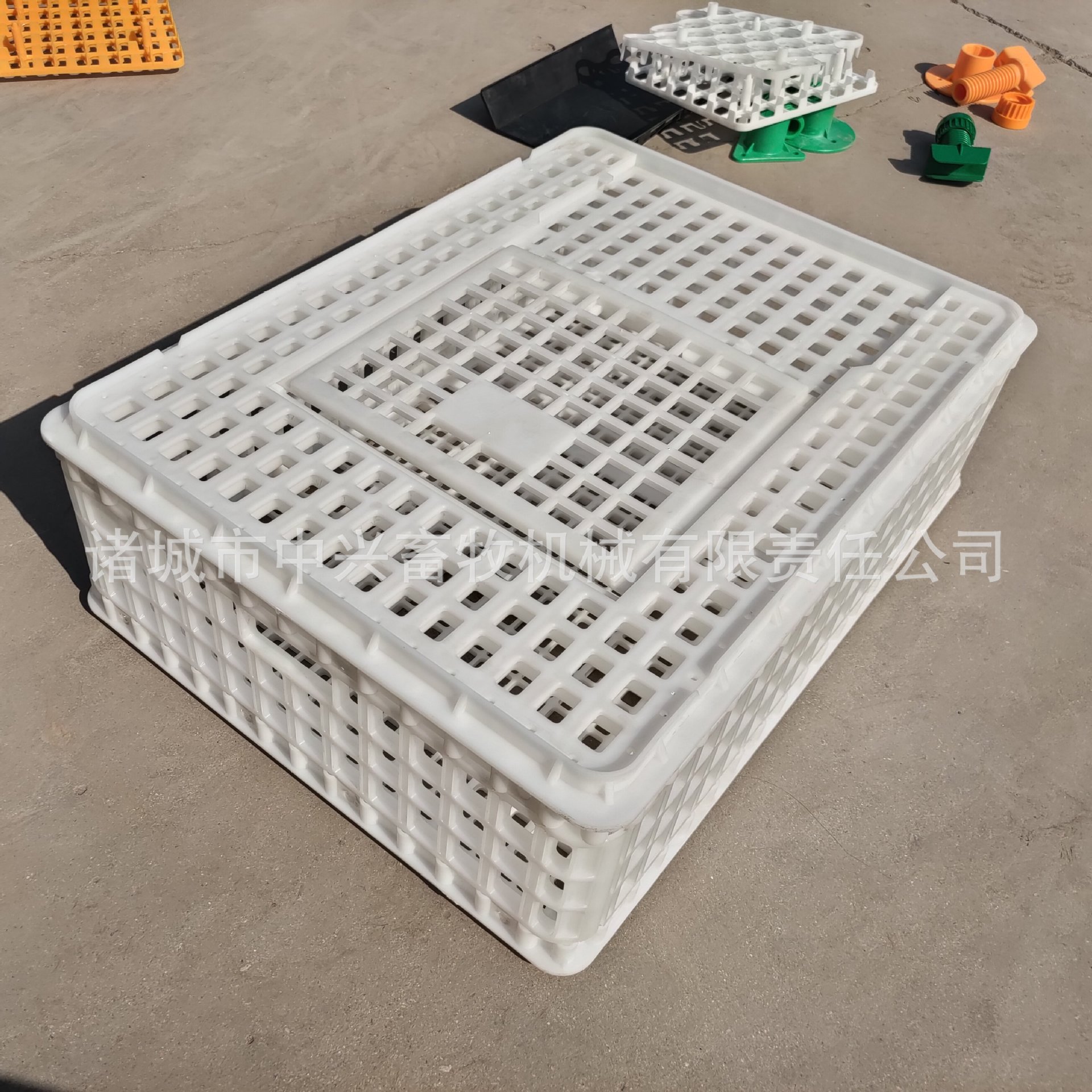 方形塑料鸡笼运输笼成鸡周转筐中兴塑料大鸡筐厂家