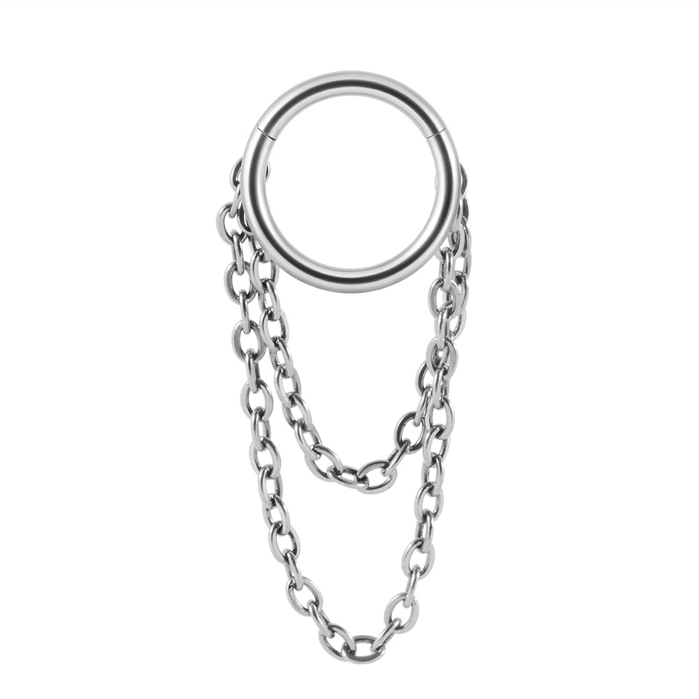 Daily Occasion 304 Stainless Steel, Rhinestone, Copper Material 1 Piece Nose Rings & Studs Hip-Hop Round 304 Stainless Steel Rhinestone Copper Plating Rhinestones Zircon Nose Pin