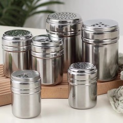 BBQ seasoning bottle, seasoning canister, rotating spice bottle, MSG bottle, stainless steel seasoning canister, seasoning box, pepper bottle