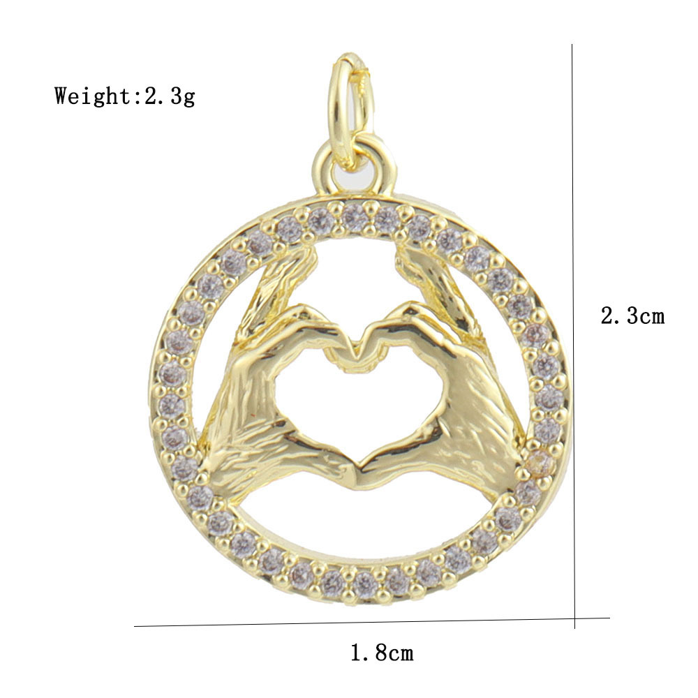 6g Weight Pendant Jewelry Making Type 12 * 18mm Jewelry Making Size Zircon Inlay Material DIY Jewelry Accessories Classification 1 Piece Quantity Copper Material Star, Heart Shape, Eye Pattern Plating, Inlay Design IG Style Style 1 Piece 12 * 18mm Copper Zircon Star Heart Shape Eye Pendant 11