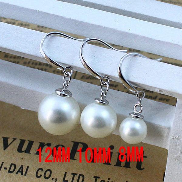 Fresh elegant earrings pearl