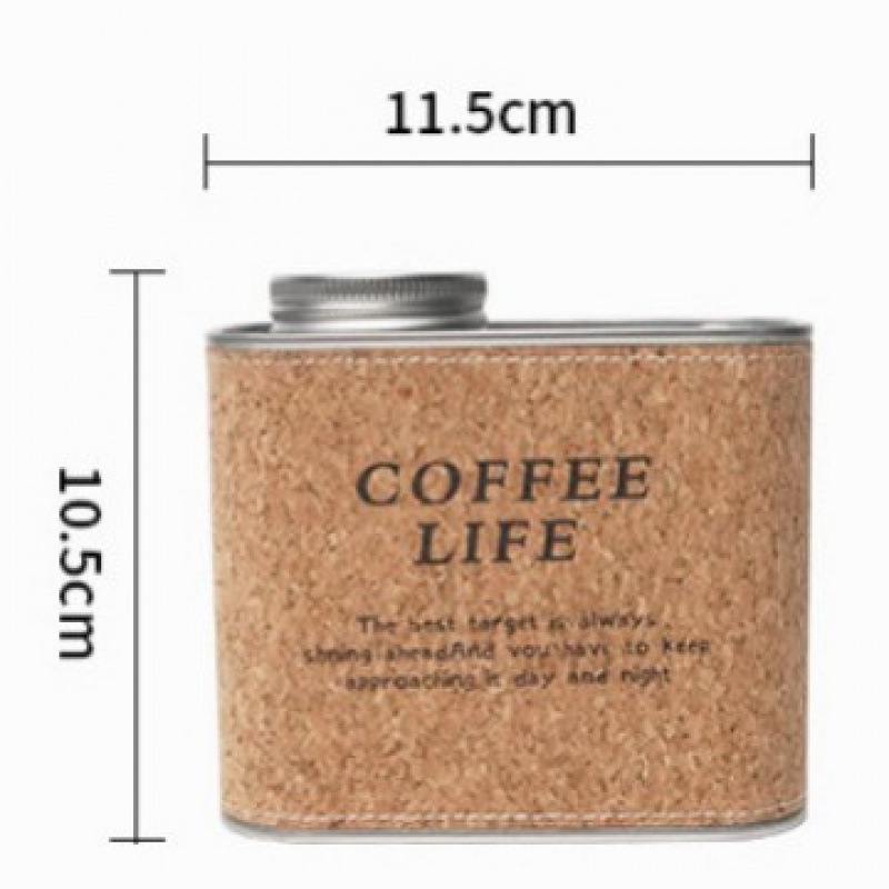 Kit de café de campamento al aire libre taza de agua cubierta de corcho aislante taza de café de acero inoxidable mano moca cafetera regalo