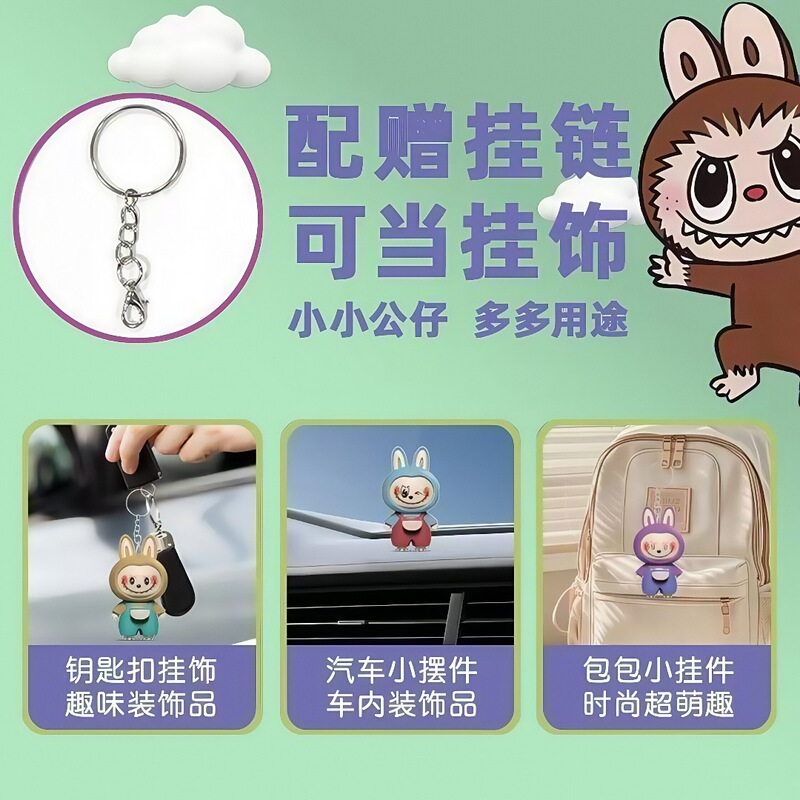跨境新款拉布布变脸公仔玩具潮玩卡通创意挂件摆件解压玩具系列|undefined