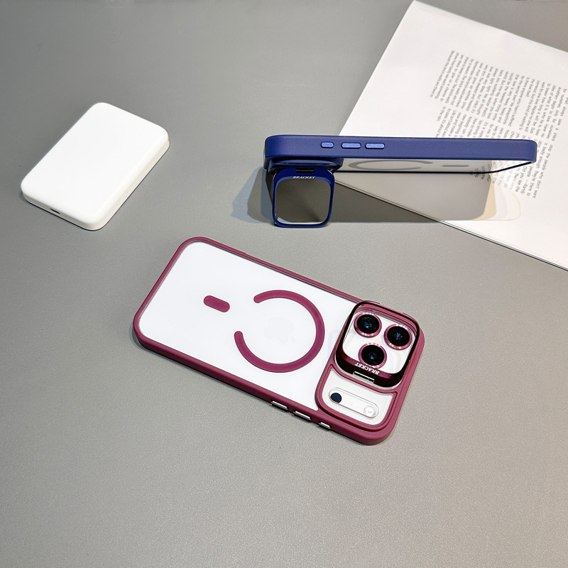 亚马逊爆款适用iPhone17高透磁吸镜头支架手机壳苹果16带镜头膜15|undefined