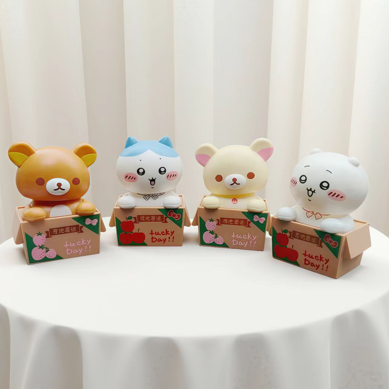 New Creative Panda Doll Cartoon Animal Car Ornament Box Panda Car Children's Gift Gift