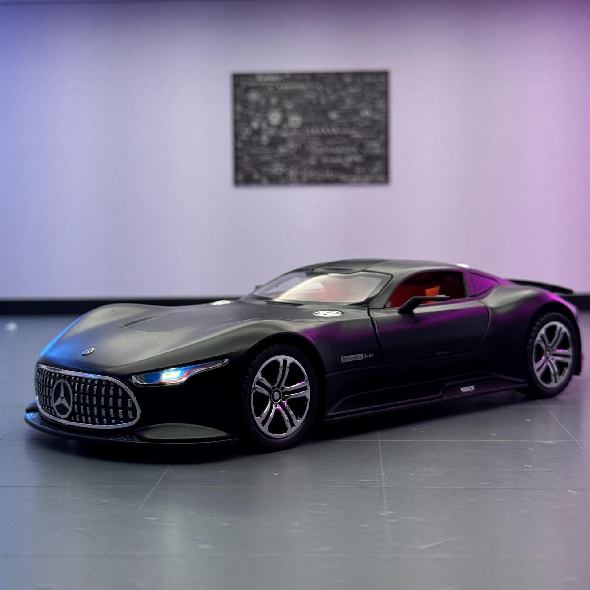 Nuevo modelo de coche de aleación Haodi 1 a 24 Big Ben AMG Vision GT coche deportivo retroceso juguete efectos de sonido decoración del modelo